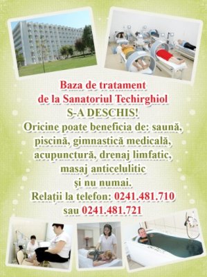 Sanatoriul Techirghiol - tratament, saună, înfrumuseţare